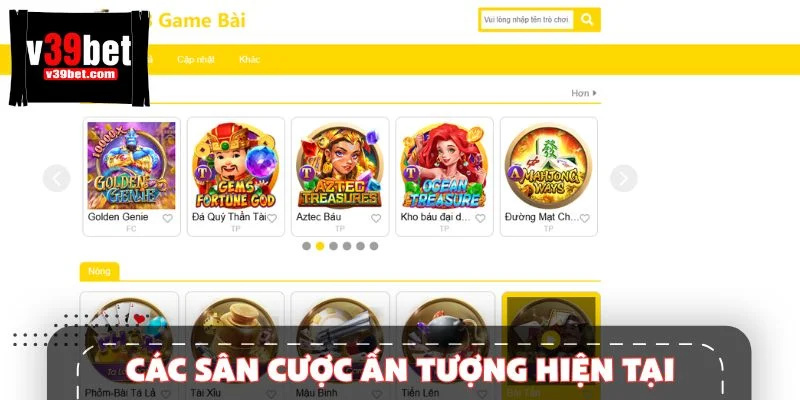 Các sân cược ấn tượng hiện tại